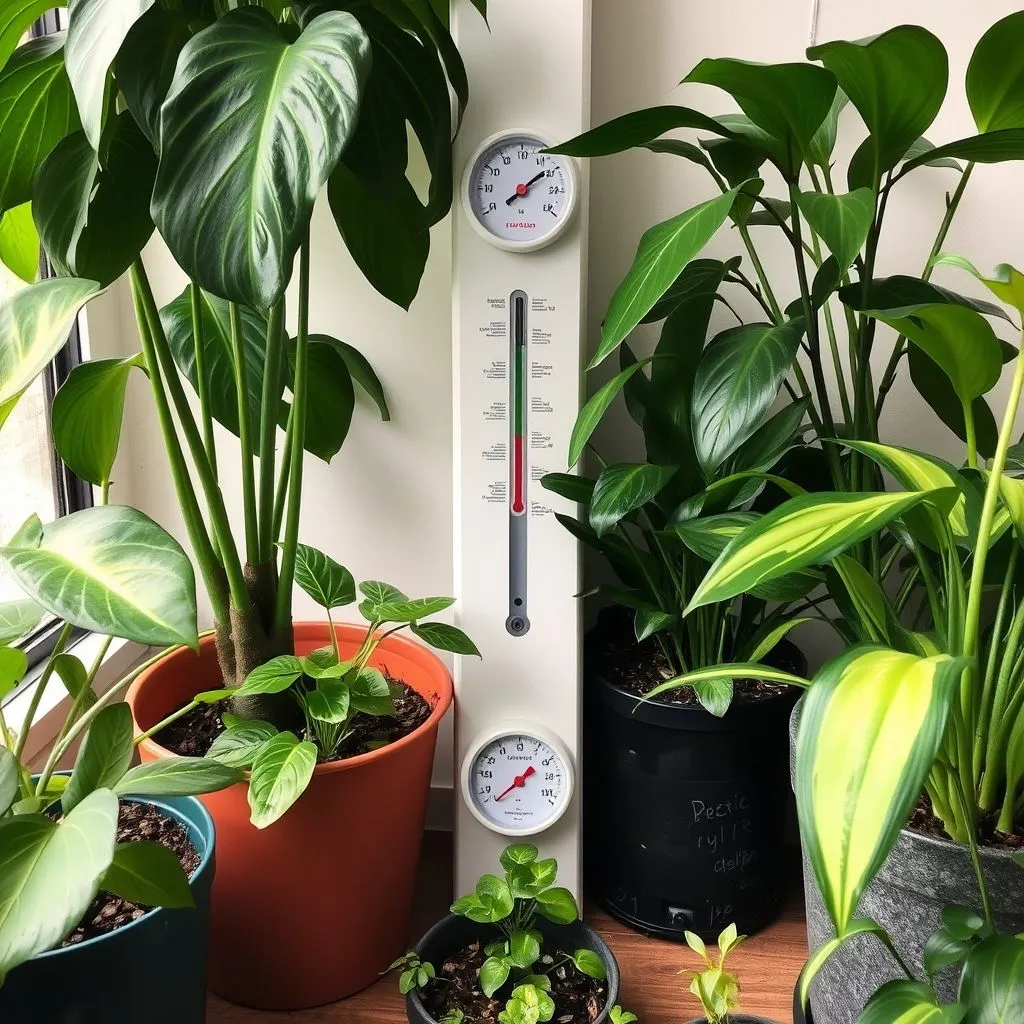 Split Rock Succulent Care: The Ultimate Guide for Healthy Plants 4 Well-maintained indoor plants with climate monitoring devices and airflow in a bright room