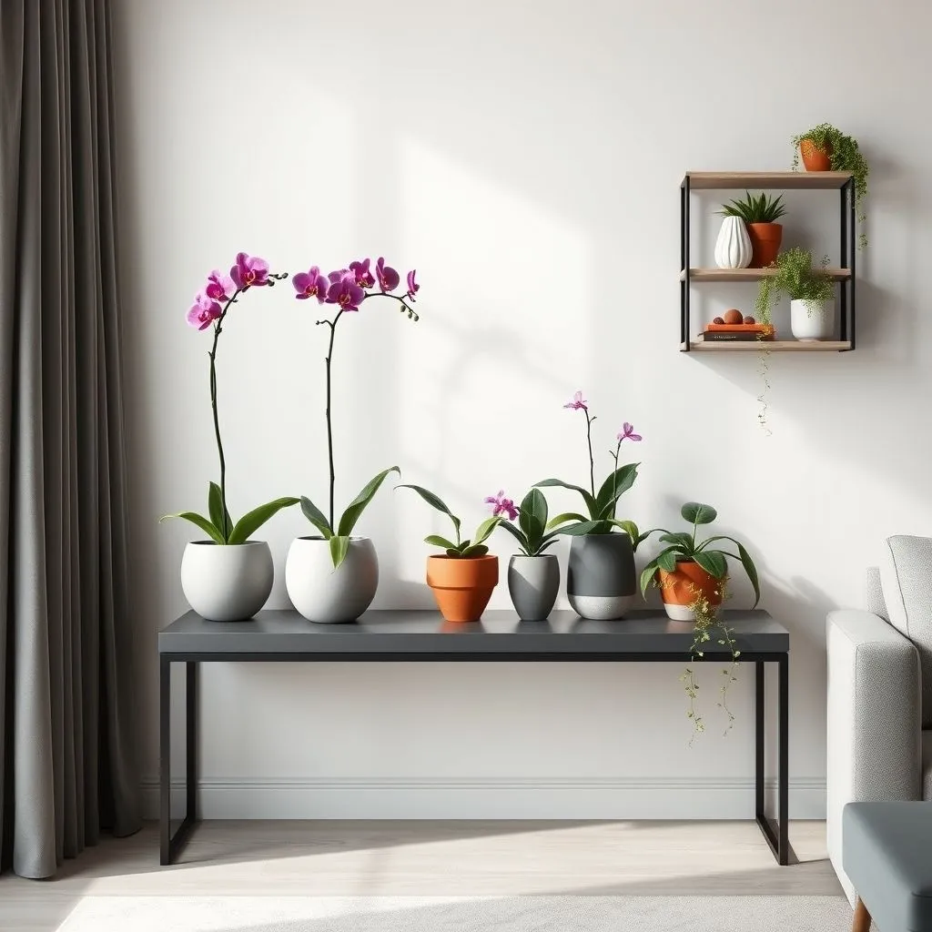 Layered groupings and cohesive planters styled in bright indirect light for a flower plant home.